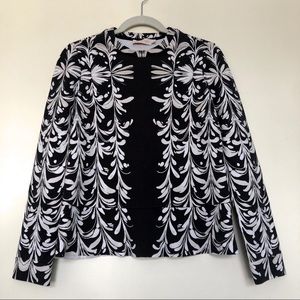 Tory Burch Earl Grey Symphony D LS Top w/Peplum S